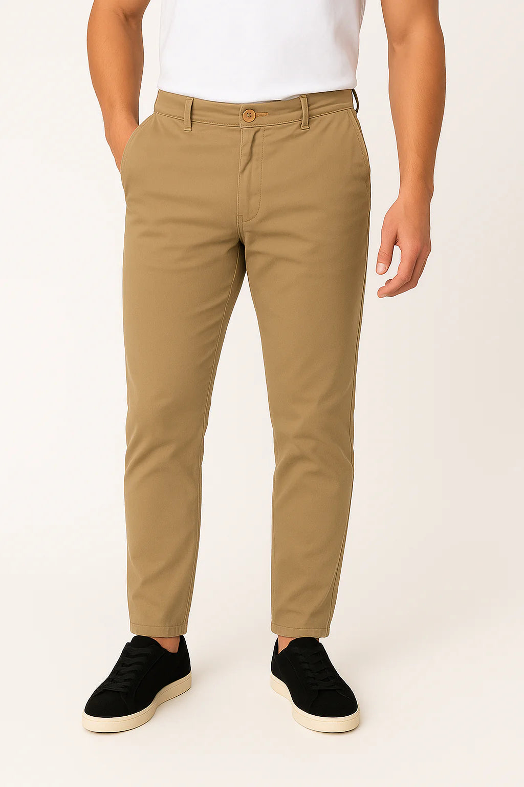 Calça sarja slim iron