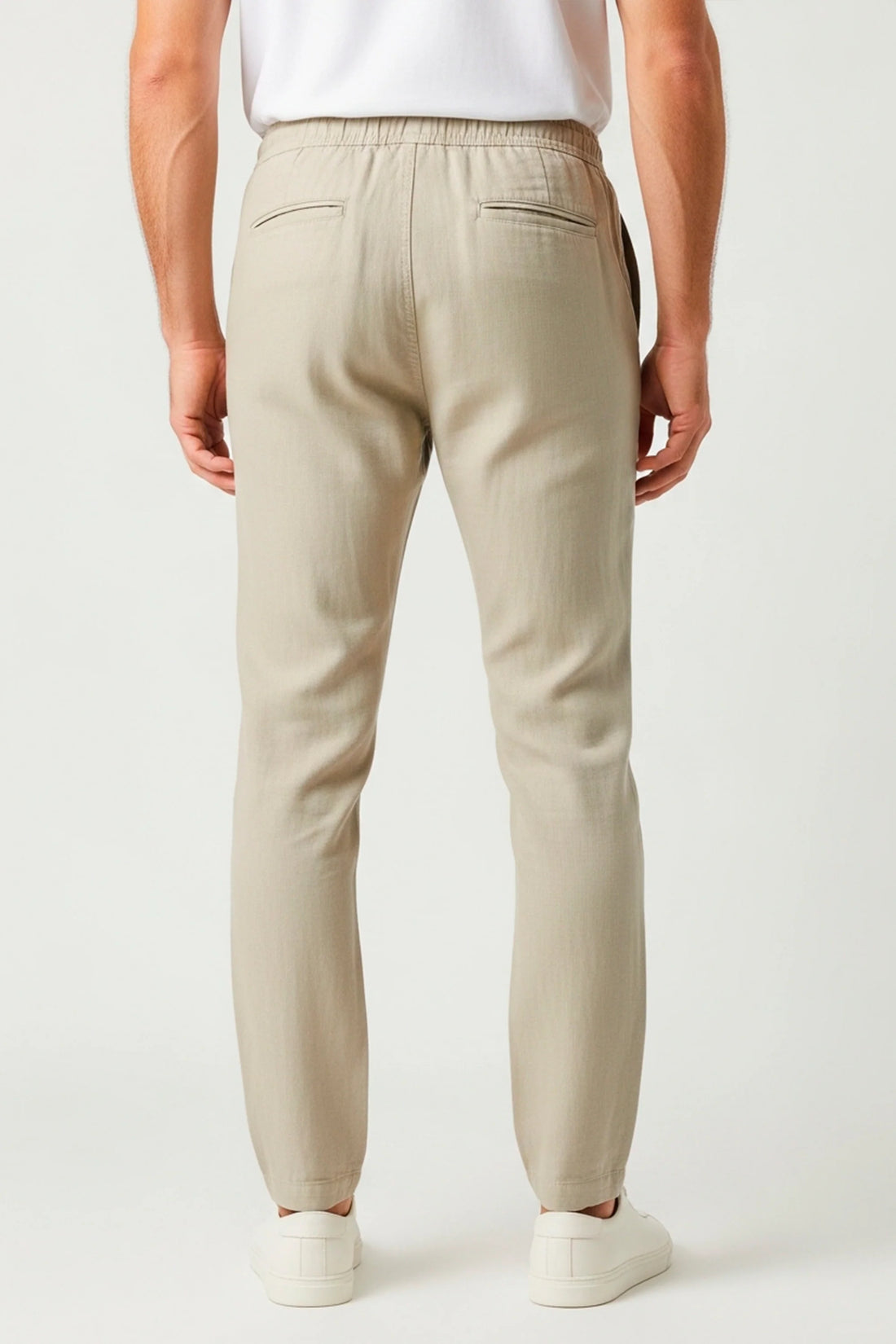 Calça jogger linho palha